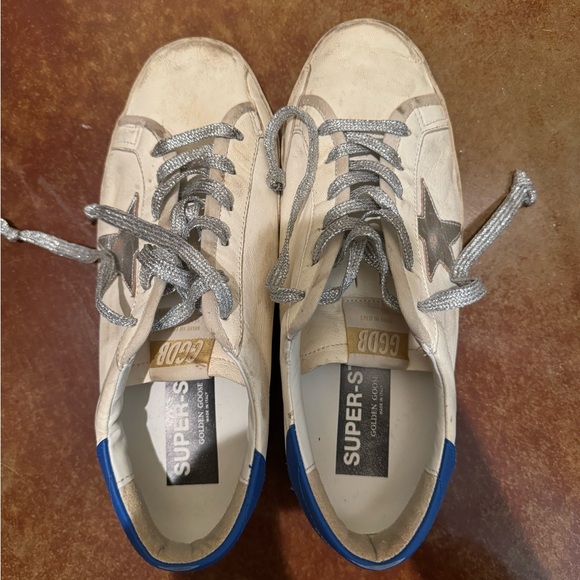 Golden goose superstar mixed leather low-top sneakers - Picture 4 of 6